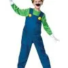 Spirit Halloween Kids Luigi Costume Deluxe- Mario Bros. -Halloween Shop 01196583 a