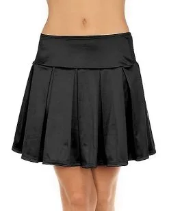 Spirit Halloween Black Satin Skirt