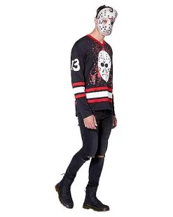 Spirit Halloween Jason Voorhees Hockey Jersey - Friday The 13th -Halloween Shop 01405588 d