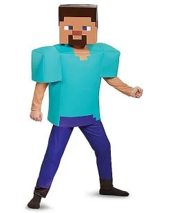 Spirit Halloween Kids Steve Costume Deluxe - Minecraft -Halloween Shop 01448075 c