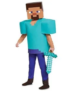 Spirit Halloween Kids Steve Costume Deluxe - Minecraft -Halloween Shop 01448075 d