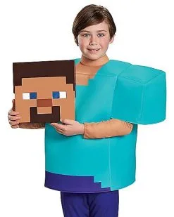 Spirit Halloween Kids Steve Costume Deluxe - Minecraft -Halloween Shop 01448075 e
