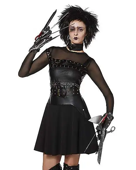 Spirit Halloween Adult Edward Scissorhands Costume Dress 4 Spirit Halloween Adult Edward Scissorhands Costume Dress - Image 2