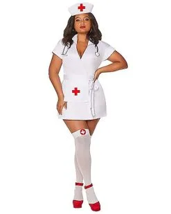 Spirit Halloween Adult Classic Nurse Plus Size Costume