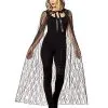 Spirit Halloween Adult Black Lace Cape 2 Spirit Halloween Adult Black Lace Cape -Halloween Shop 01479922 a