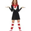 Spirit Halloween Adult Cat In The Hat Dress - Dr. Seuss -Halloween Shop 01532423 a