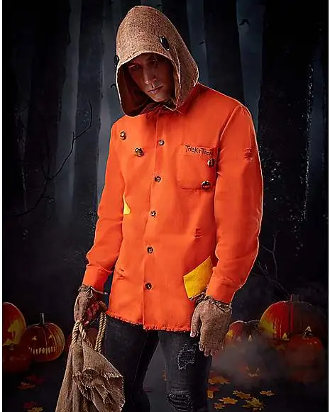 Spirit Halloween Sam Hooded Button-Up Shirt - Trick 'r Treat 3 Spirit Halloween Sam Hooded Button-Up Shirt - Trick 'r Treat