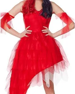Spirit Halloween Adult Harley Quinn Red Dress - The Suicide Squad -Halloween Shop 01549518 c