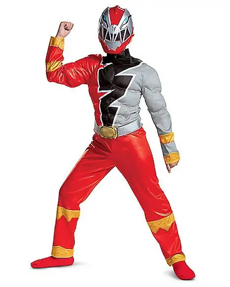 Spirit Halloween Kids Red Ranger Muscle Costume - Power Rangers Dino Fury 3 Spirit Halloween Kids Red Ranger Muscle Costume - Power Rangers Dino Fury