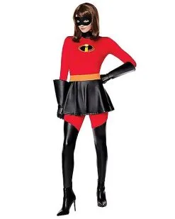 Spirit Halloween Adult Mrs. Incredible Catsuit Costume - The Incredibles