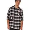 Spirit Halloween Adult Ghost Face Flannel Shirt -Halloween Shop 01587112 a