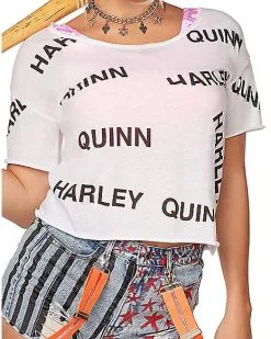 Spirit Halloween Distressed Harley Quinn T Shirt - Birds Of Prey 7 Spirit Halloween Distressed Harley Quinn T Shirt - Birds Of Prey -Halloween Shop 07563232 c